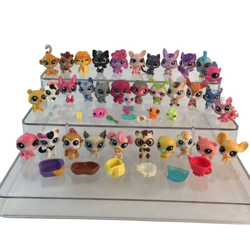 Littlest Pet Shop LPS Mini Figures & Accessories 50+ Pc Lot Micro No Duplicates